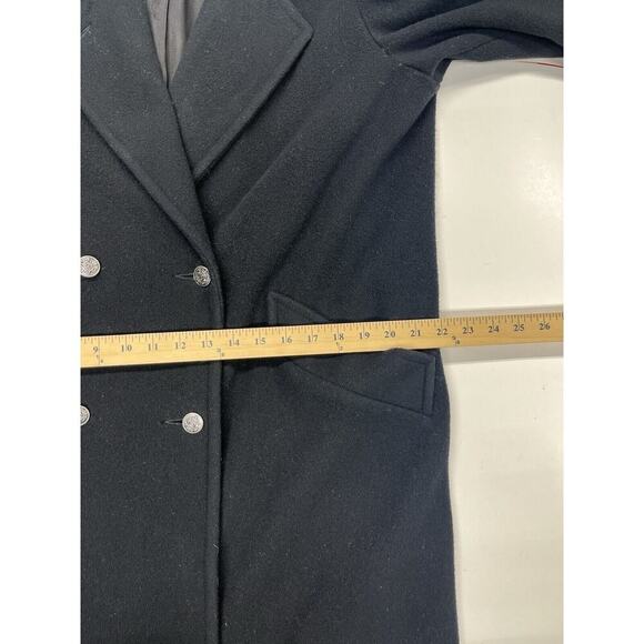 Vintage Woman’s Forecaster of Boston Wool Overcoat Double Breasted Black Size 12 - Picture 14 of 16